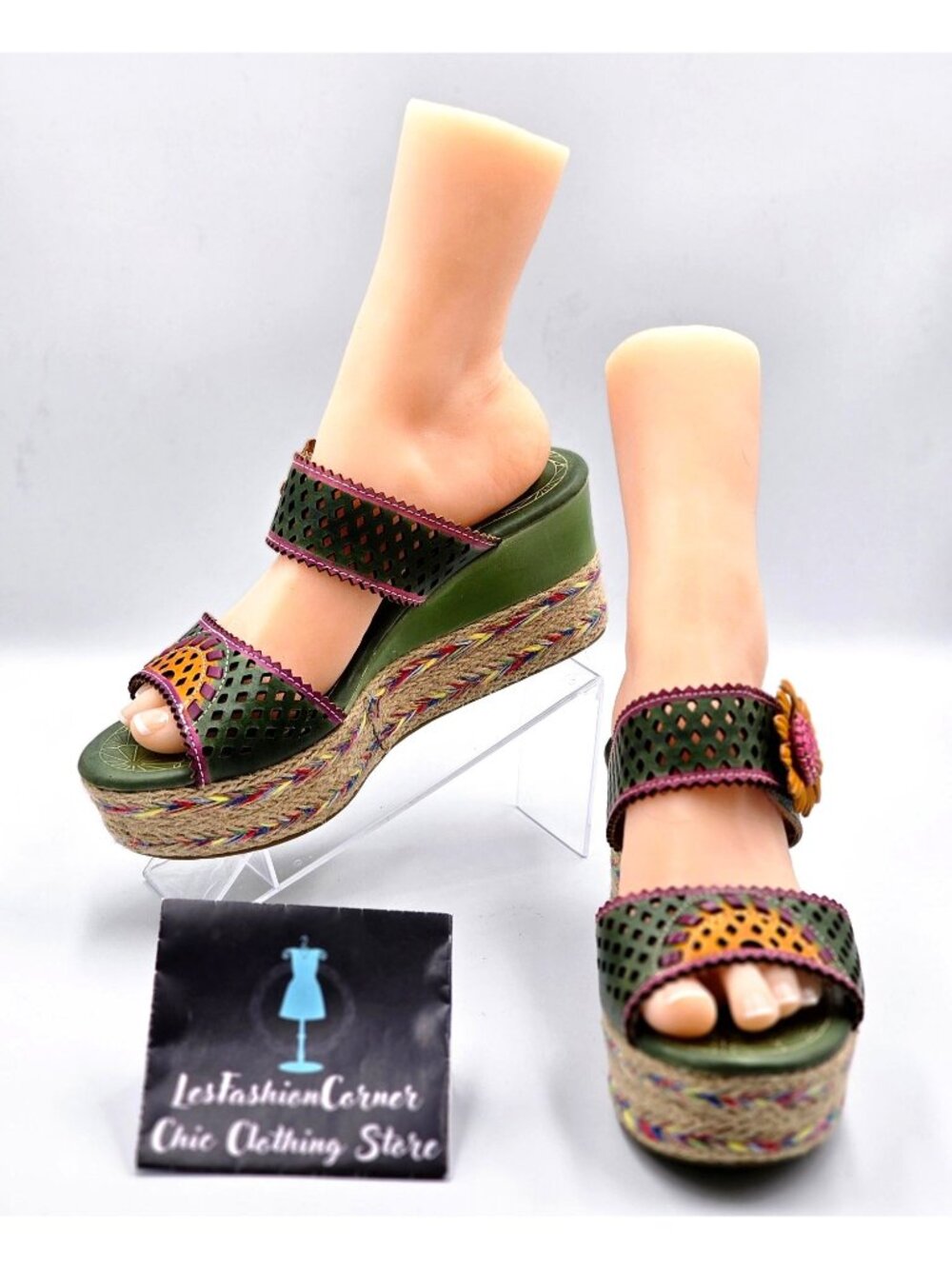 Spring Step L'ARTISTE Women Virgie Floral Platform Sandals Size 10.5 2229 - Picture 3 of 16